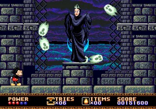 une photo d'Ã©cran de Castle of Illusion sur Sega Megadrive